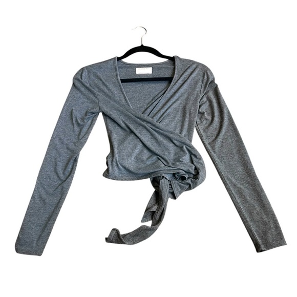 Jackson Rowe Encompass Long Sleeve Wrap Top- Grey- Size Small - Picture 3 of 8